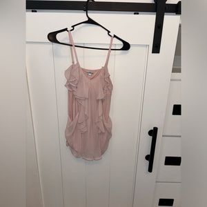 Express | Women’s Pink Ruffle Top - Size S
